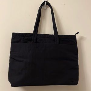 lululemon athletica Black Quilted Tote Bag